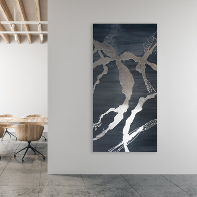 «Silver Silhouette I» par Beverly Fuller - peinture sur toile tendue