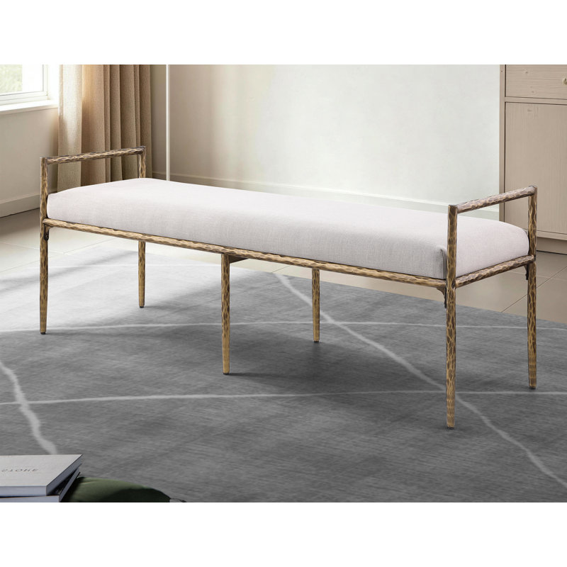 Banc en métal forgé Laurentin, Sand