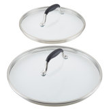 Anolon Advanced Home Glass Lid Set, 10 Inch And 12 Inch, 2-Piece
