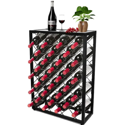 Willenborg 32 - Bottle Wine Bottle Rack in Black