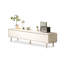 Meuble télé moderne en bois massif beige-399372545