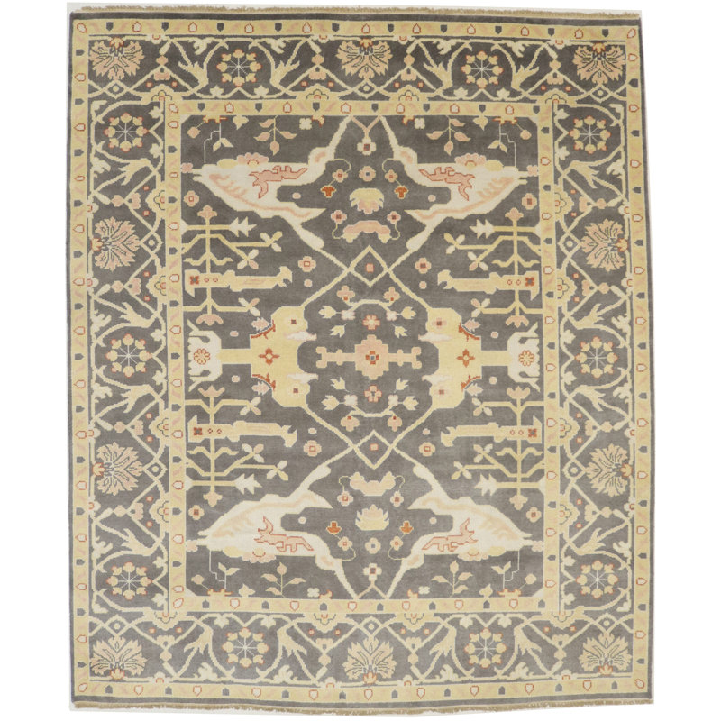 Tapis oriental Oushak Chobi Mute, Rectangle 8 pi 4 po x 9 pi 11 po