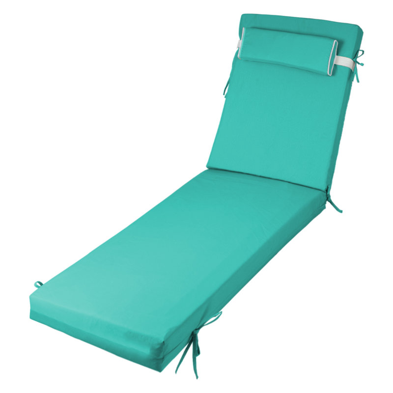 3-inch Thick Outdoor Lounge Chair Cushion-waterproof And Anti-fading, Suitable For Most 72-inch Pool Terrace Chairs., 72" W