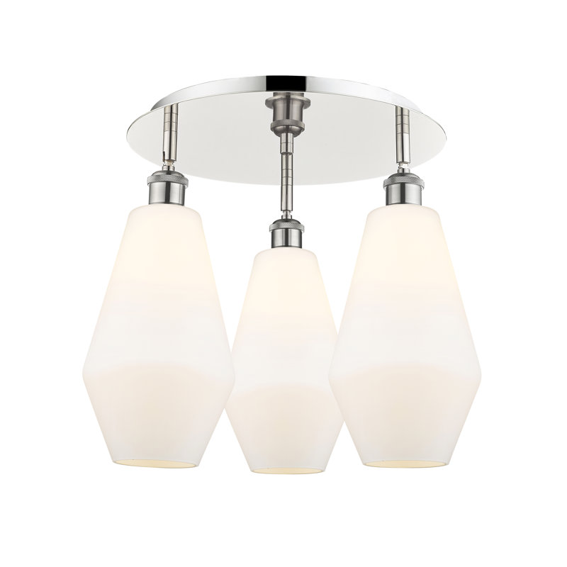 Plafonnier encastré Amylea, Nickel poli, Blanc mat