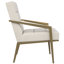Fauteuil d'appoint rembourré en métal Merriman foncé-1324332774