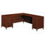 Bureau en L 60 po avec rangement et tiroirs Paelynn, bureau d'ordinateur d'angle, bois moderne, gris platine-1197190028-1105506234
