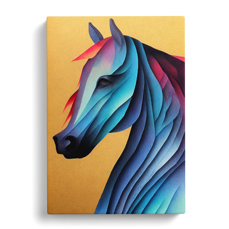 Abstract Horse No.2 - Wrapped Canvas, 60cm H x 40cm W x 3cm D