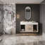 39.4 '' Floating Bathroom Vanity With Ceramic Sink,Wall Mounted Vanity 2 Soft Close Drawer And White Slate Top