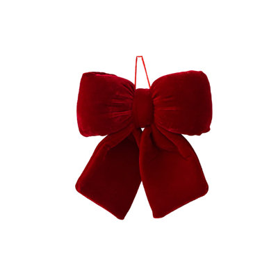 Christmas Bow Christmas Tree Decoration Hanging Red Velvet Bow Christmas Tree Decoration