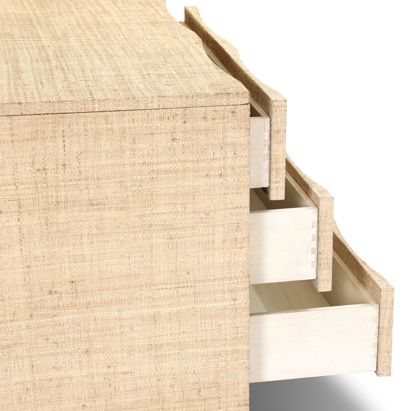 Hollis 3 - Drawer Solid Wood Nightstand