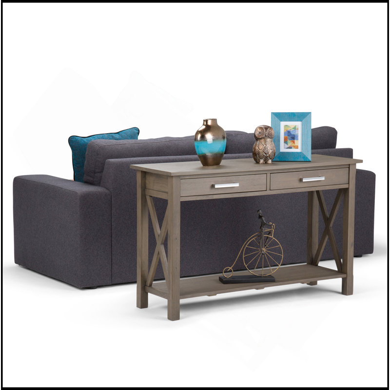 Kitchener - Console canapé - Gris campagne, Marron foncé
