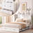 Queen Size Murphy Bed Cabinet With Charging Station, White