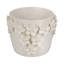 Sagebrook Home 7" Floral Applique Planter, White-358384828-358384830