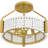 Krenek 3-Light Brushed Gold Semi-Flush Mount