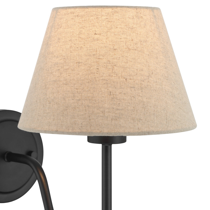 Beacon Brass Armed Wall Sconce, Black