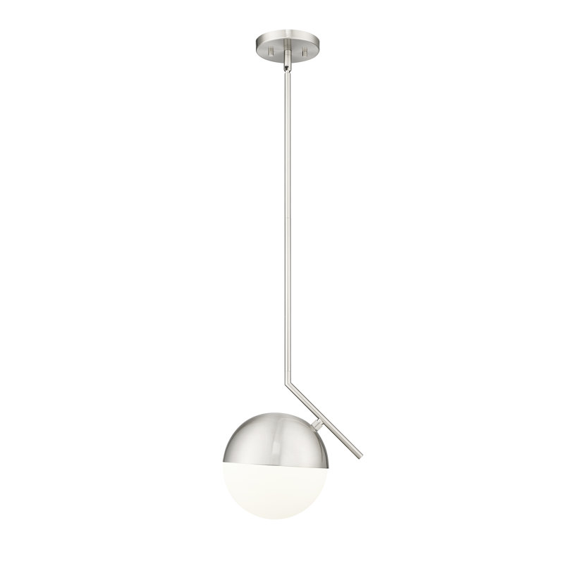 Luminaire suspendu 1 lumière 10,75 po Jarne, Nickel brossé