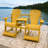 Adirondack Balcony/Pub Double Seater with Built in Table and Footrests – Has 1-5/8” Umbrella Hole and  Elevated Seating for Deck, Porch & Balcony Railings. Solid Pressure Treated Wood – Made in the USA-117722680