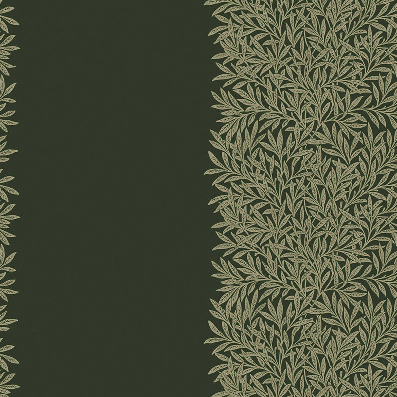 William Morris at Home Willow Stripe Privet Green Wallpaper, Sage Green