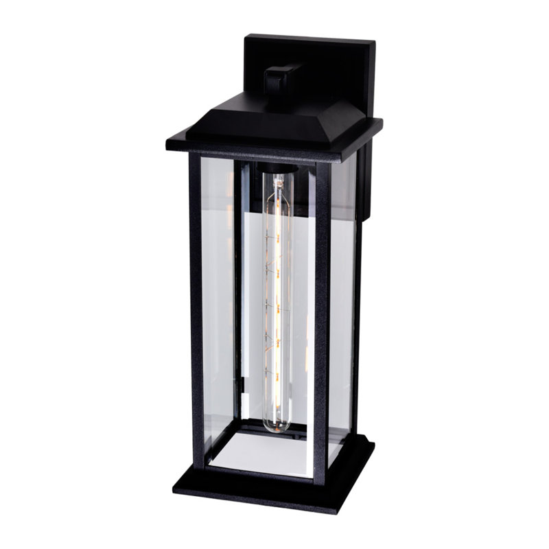 Kinder 16'' Tall Traditional Outdoor 1-Light Wall Lantern for Porch, Patio, and Garden, 16" H x 7" W x 8" D