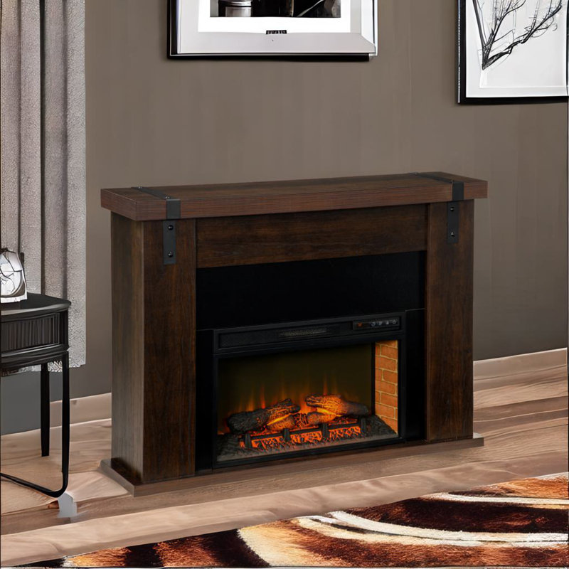 Foyer électrique 35 "avec manteau de cheminée