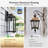 Large Size Outdoor Sconce Lights, Black Dusk to Dawn Outdoor Lighting with Tempered Bubble Glass