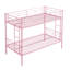 Lit superposé en métal rose sur simple