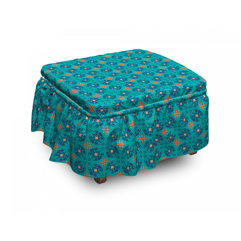 Housse pour repose-pieds motifs et courbes