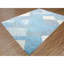 Tapis bleu géométrique en laine noué à la main 9 pi x 12 pi 1 po 2934B873576A4A249DCC8F2BAD8C013E