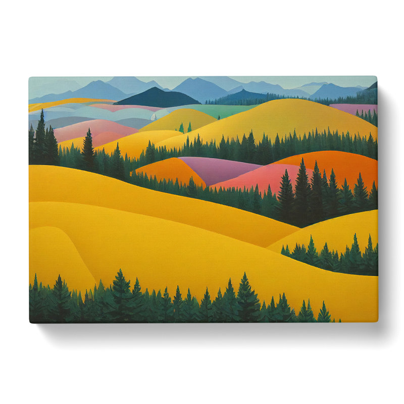 Pure Spring Meadow Landscape - Wrapped Canvas