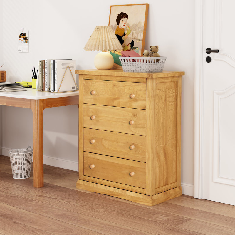 70cm W 4 - Drawer Chest of Drawers, Waxed