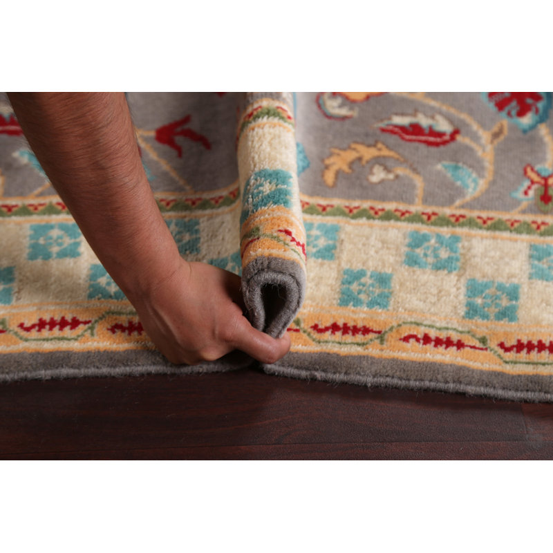 Tapis de couleur végétale Peshawar Chobi noué à la main 4 x 6