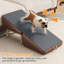Rampe pliable pour chien et escalier pour canapé / lit, marche en bois 2 en 1 avec repose-pieds divisé, surface antidérapante pour petits chiens et chats, brun