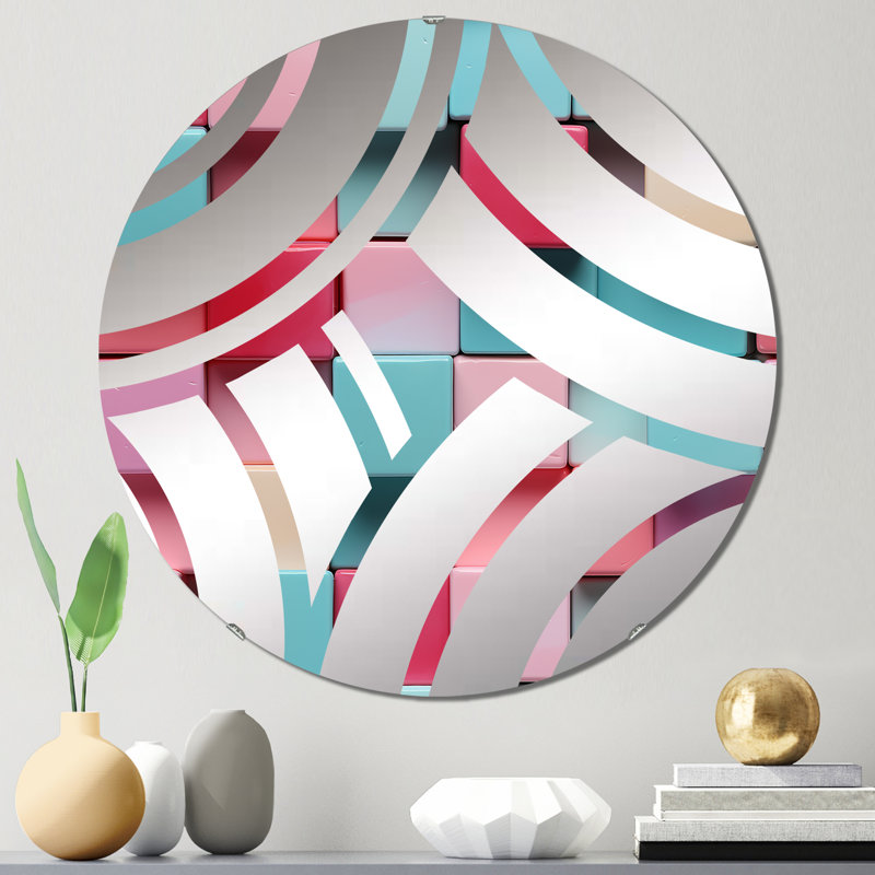 Miroir décoratif Popart Candyland Blocks, 23,6 po x 23,6 po