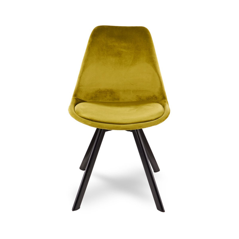 Oreana 45cm H Velvet Upholstered Side Chair, Gold