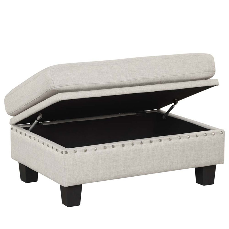 Daquanda 105.01'' Upholstered Sofa & Chaise, Light Gray Linen