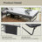 Folding Bed Cot With Mattress For Adults, 75 Inches Foldable Metal Frame Bed For Guest With Memory Foam Mattress On Wheels, Saving Space Rollaway Bed, Bed Frame-1941198093-1941198092