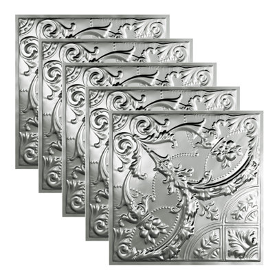 Dalle de plafond 2 pi x 2 pi en étain Great Lakes Saginaw (paquet de 5)