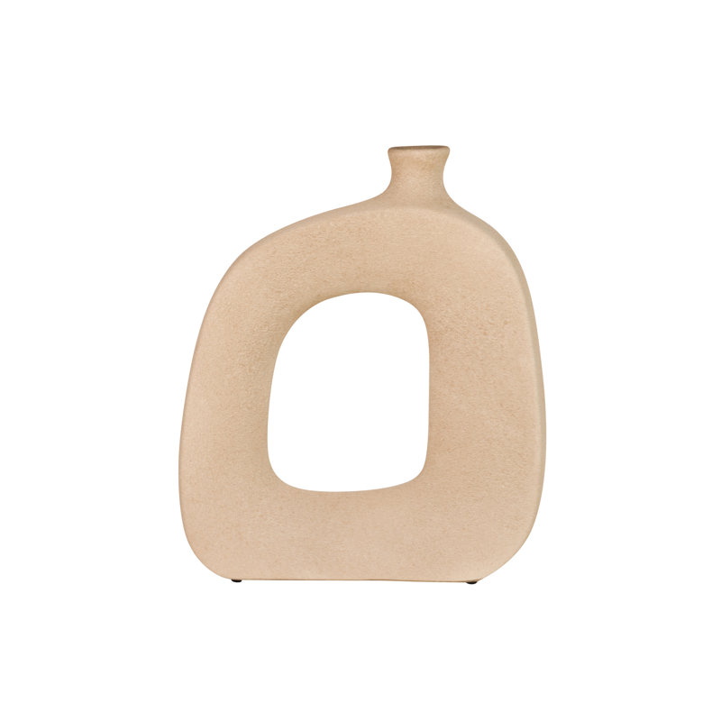 Ceramic / Porcelain Table Vase, Brown, 40cm H x 41cm W x 11cm D