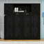 Lit escamotable double avec tablettes de rangement-216378158-216378156