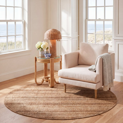 Elderton Hand-Knotted Flatweave Natural Area Rug