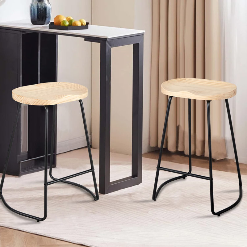 Ensemble de 2 tabourets de bar, Burlywood