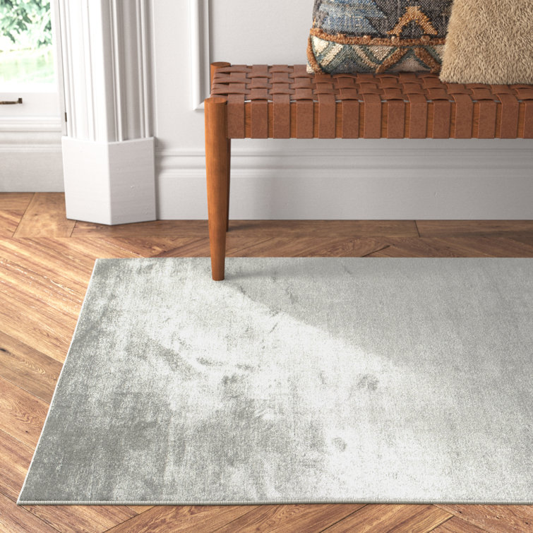Adelia Hand Loomed Silk Gray Rug