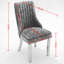 Chaise d'appoint en rayonne de chenille pour salle à manger en rayonne et tissu