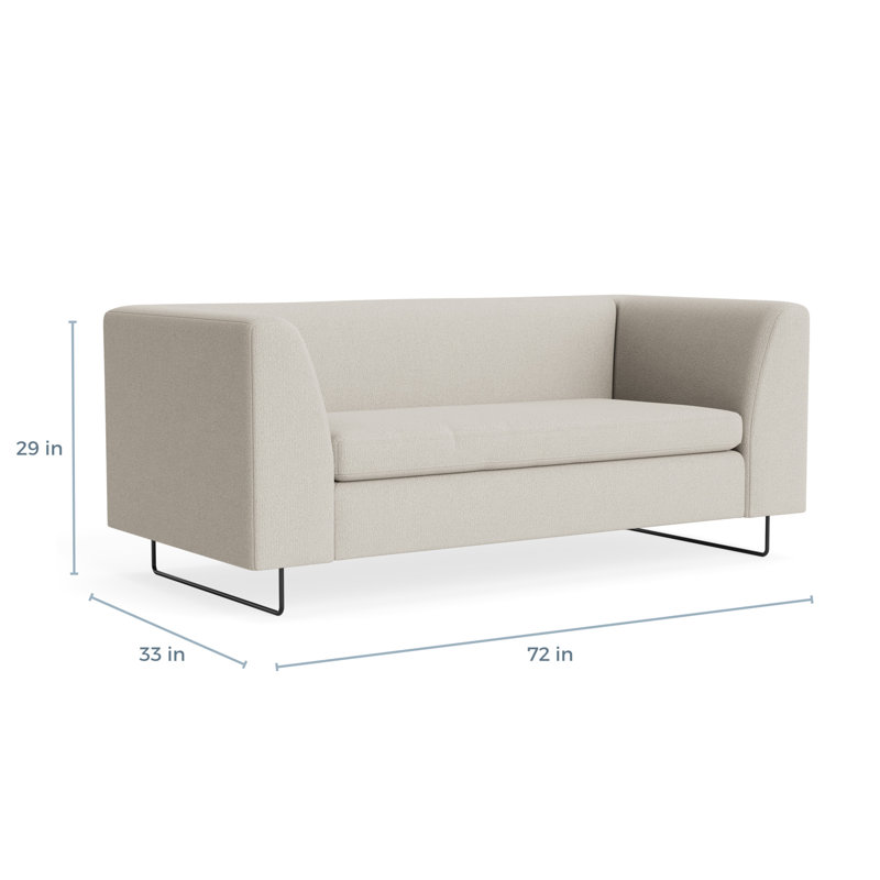 MTO - Bonnie 72" Sofa w/ Black Legs, Kelso Sand