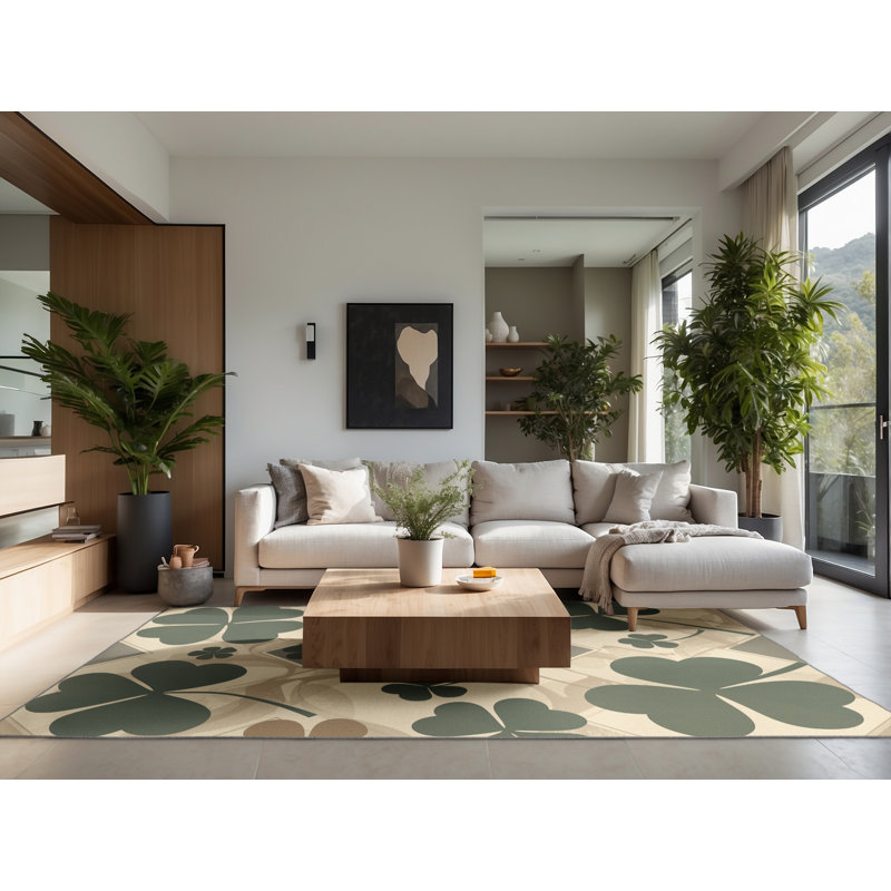 Tapis doux et moelleux à motif géométrique BCBG brun / gris, 8 pieds carrés