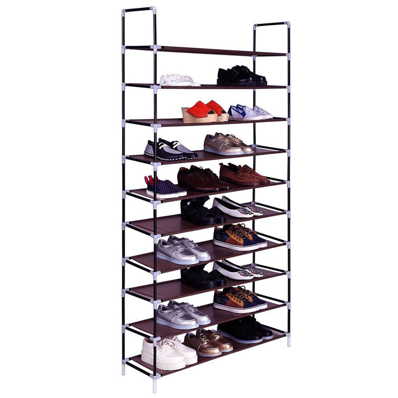 Range-chaussures rangement 50 paires organiseur, Brun