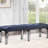 Dark Navy Velvet Bench With Mirrored Leg Inlays For Bedroom Delight And Allure Magnetism