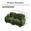 Canapé modulaire confortable en tissu de chenille plissé avec siège ergonomique en mousse haute densité, accoudoirs arrondis arrondis et 2 coussins décoratifs ronds-466071845