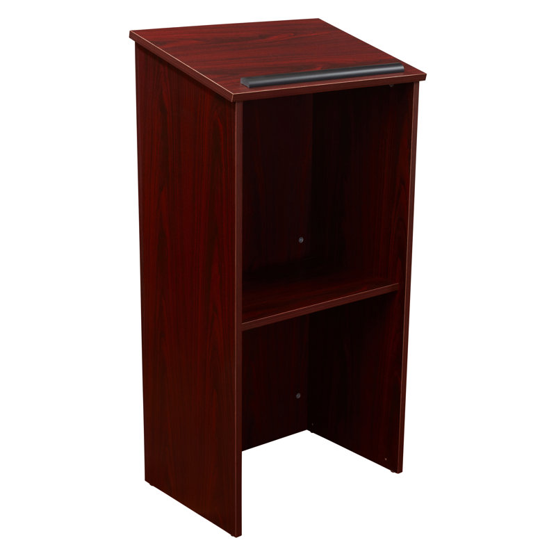 Mahogany Melamine Laminate Scratch-Resistant Full Lectern