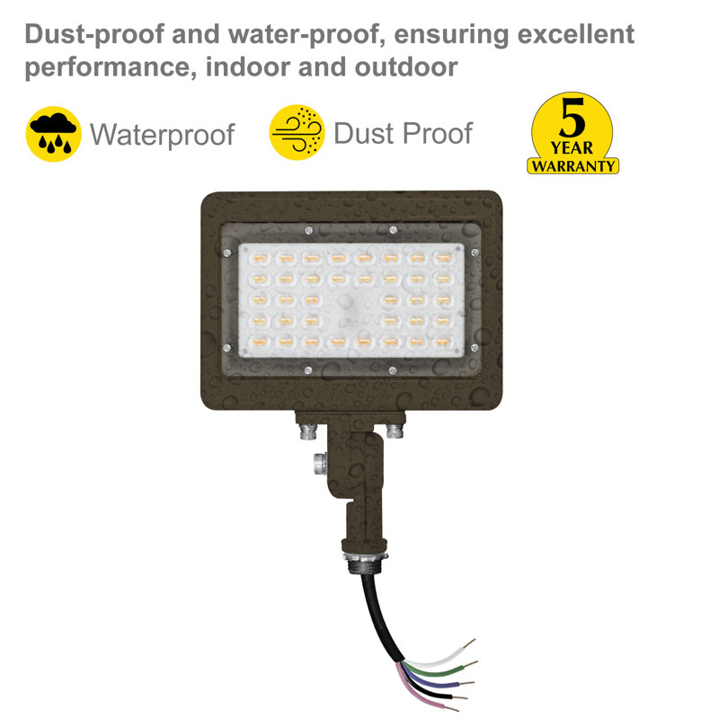 LED Flood Light 30W 4200 Lumens Outdoor Adjustable Knuckle Mount Security Light  3CCT, Oil Rubbed Bronze
